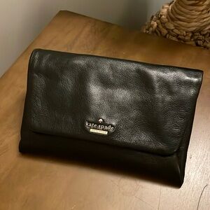 Kate Spade Black Leather Clutch
